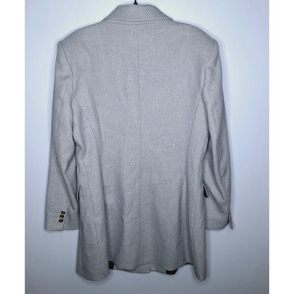 ZARA Double Breasted Oversized Blazer Jacket Dove Women's XL Minimalist Career - Picture 7 of 15